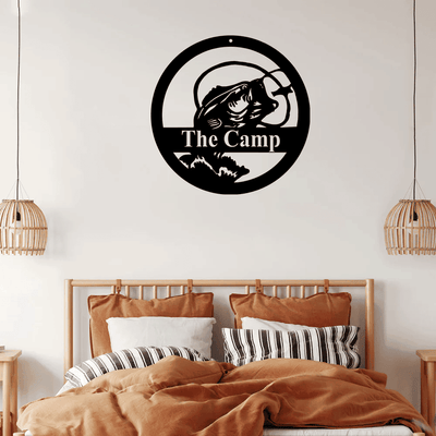 Father's Day Gift For Dad First Fathers Day Gift Custom Metal Sign Fishing Outdoor Home Decor Gift From Wife Gift From