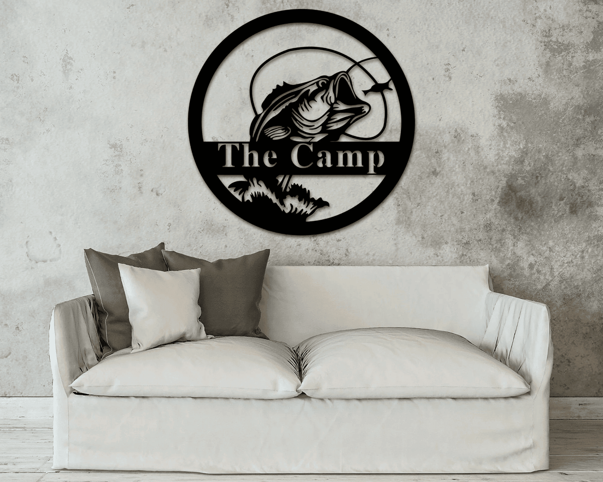Father's Day Gift For Dad First Fathers Day Gift Custom Metal Sign Fishing Outdoor Home Decor Gift From Wife Gift From