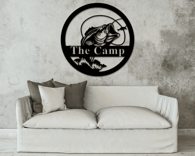 Father's Day Gift For Dad First Fathers Day Gift Custom Metal Sign Fishing Outdoor Home Decor Gift From Wife Gift From