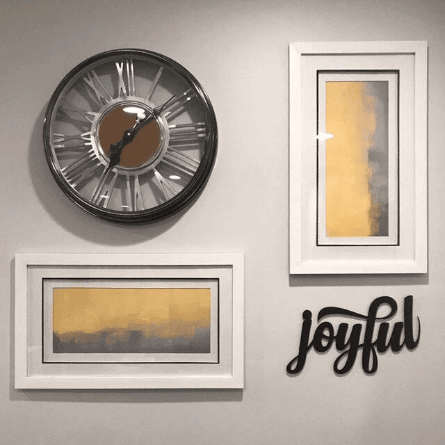 Joyful Script Metal Word Sign Rustic Metal Sign Cursive Farmhouse Decor Housewarming Gift Metal Wall Art Steel Word Art