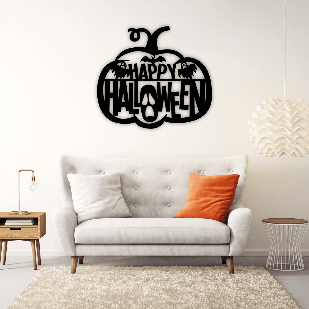 Halloween Metal Sign Happy Halloween Sign Halloween Welcome Sign Outdoor Halloween Decor Pumpkin Sign Custom Halloween
