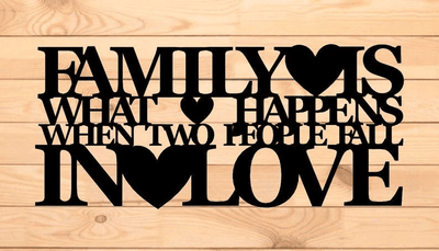Family What Happens When Two People Fall In Love Metal Monogram Metal Wall Decor Metal Quote Housewarming Gift Christmas