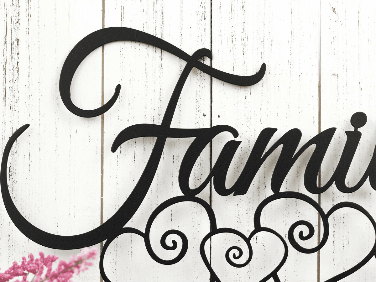 Metal Family Sign Metal Wall Art Metal Signs Hanging Metal Sign