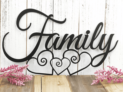 Metal Family Sign Metal Wall Art Metal Signs Hanging Metal Sign