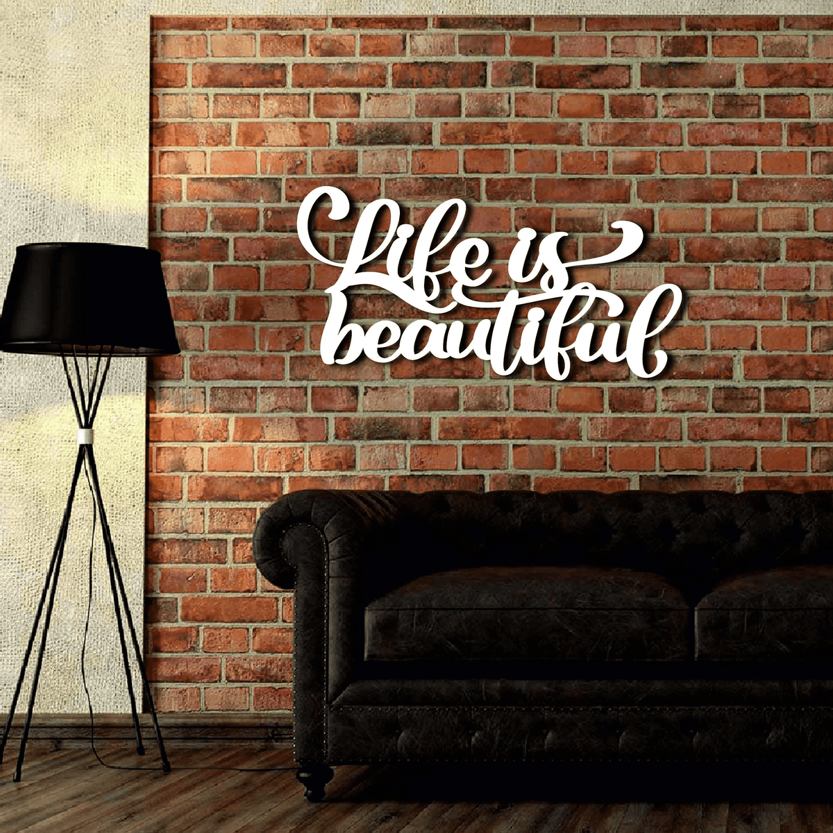Life Is Beautiful Metal Words Wall Art Home Decor Wall Hanging Metal Letters Office Decor Housewarming Gift Minimalist