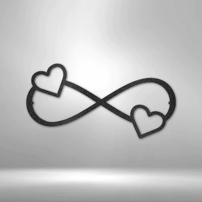 Infinity Heart Metal Sign Valentines Gifts Double Infinity Heart Sign Custom Family Sign Metal Infinity Symbol