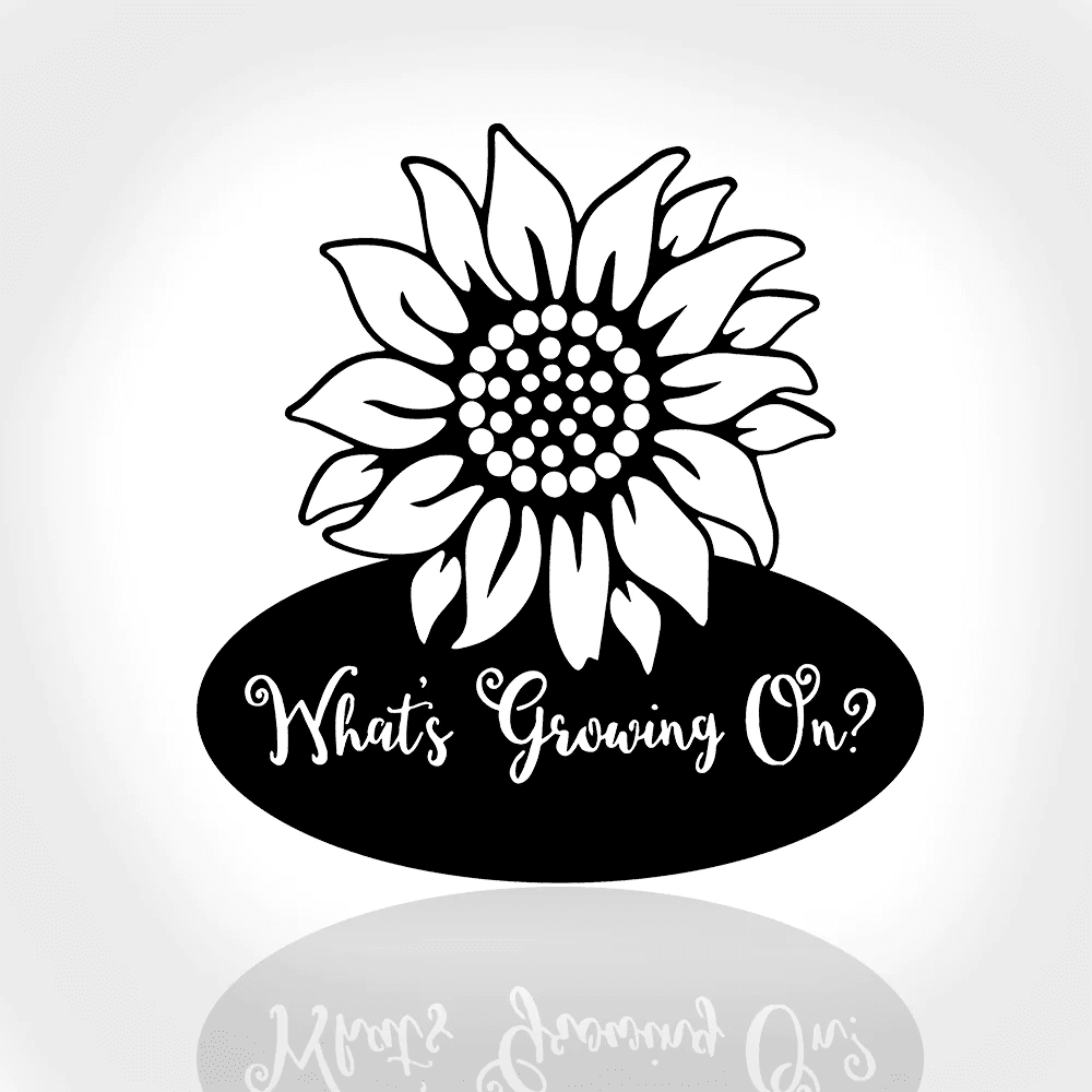 Fun Garden Sign What's Growing On? Custom Metal Sign Mother's Day Gift For Mom Gardener Gift Housewarming