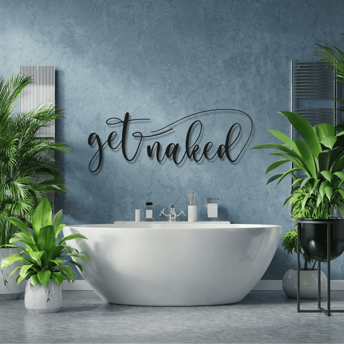 Valentine's Day Gift For Wife Get Naked Sign Metal Bathroom Decor Metal Wall Art Metal Wall Hanging Bedroom Decor