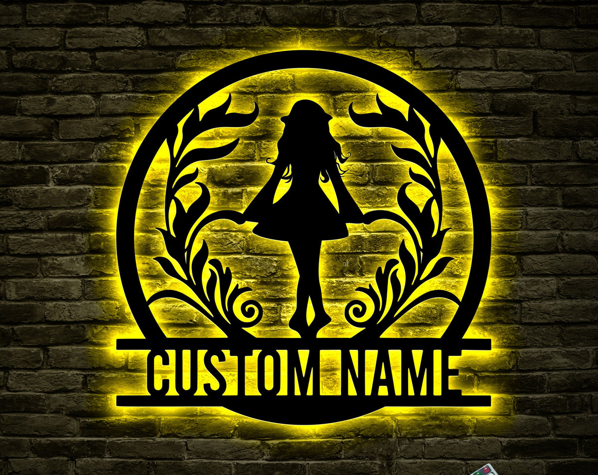 Personalized Irish Dancer Metal Wall Art With Led Lights, Irish Girl Dancing Metal Sign, Dancer Gift, Christmas Gift For Daughter, Niece