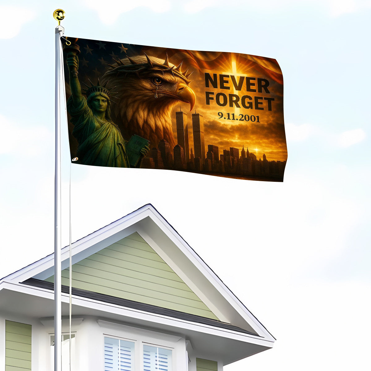 9/11 Memorial Garden Flag, Never Forget September 11, Patriotic Outdoor Yard Decor