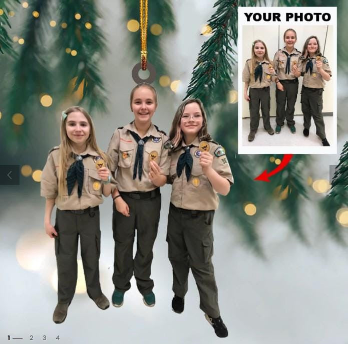 Personalized Scout Troop Ornament, Eagle Scout Christmas Gift, Camping Lover Decor, Gift For Scouting Lover, Friends