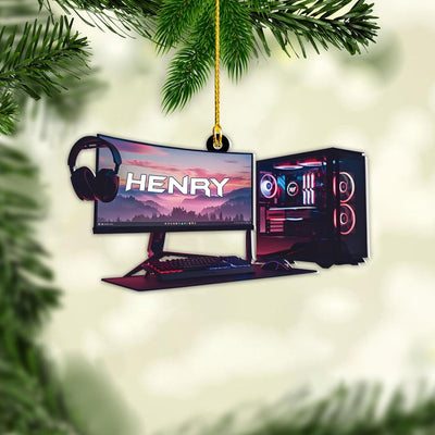 Personalized Computer Ornament, Computer Ornaments for PC Game Player, Computer Christmas Ornament, Computer Gamer, Gifts for PC Decor