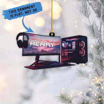 Personalized Computer Ornament, Computer Ornaments for PC Game Player, Computer Christmas Ornament, Computer Gamer, Gifts for PC Decor