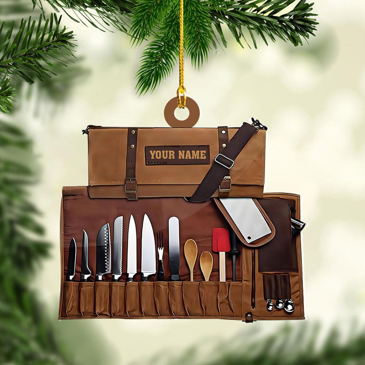 Personalized Chef Christmas Ornament 2025, Cooking Baking Christmas Ornaments, Christmas Tree Chef Gifts Food, Kitchen Ornament