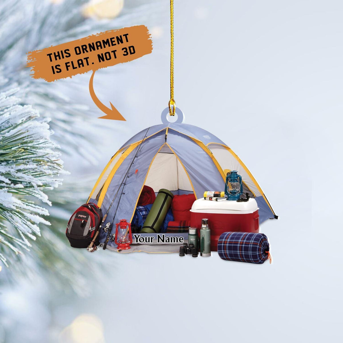 Personalized Camper Ornament, Camping Ornament, Tent Ornament RV Camping Ornament, Happy Gifts for Camping Lovers, Travel Camping Hanging