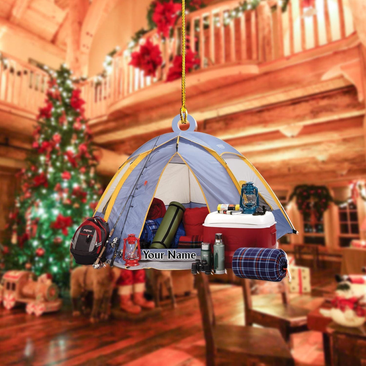 Personalized Camper Ornament, Camping Ornament, Tent Ornament RV Camping Ornament, Happy Gifts for Camping Lovers, Travel Camping Hanging