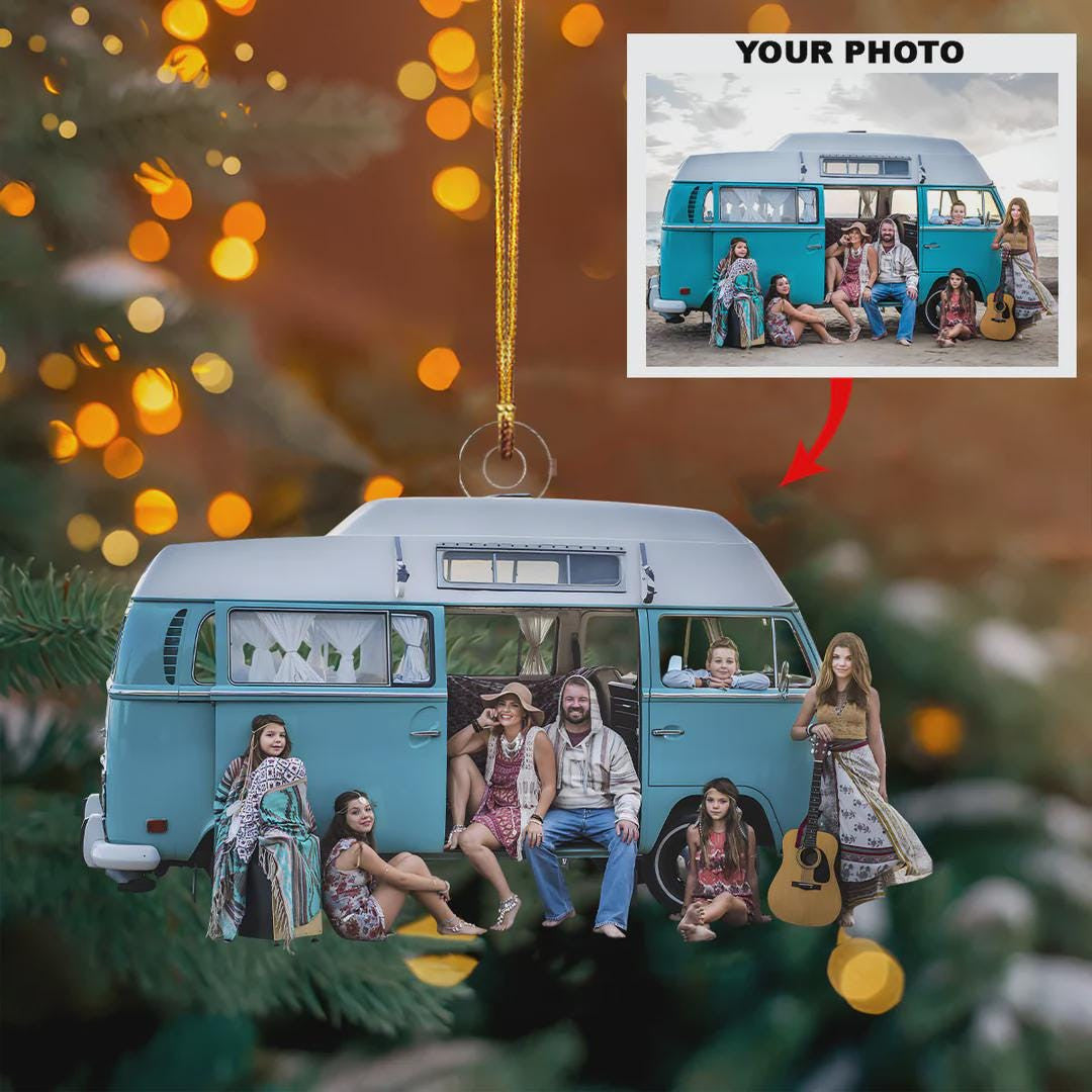 Us And Our Dream Car Personalized Photo Acrylic Ornament, Custom Your Photo Ornament, Christmas Gift For Family Members, Couples, Friends