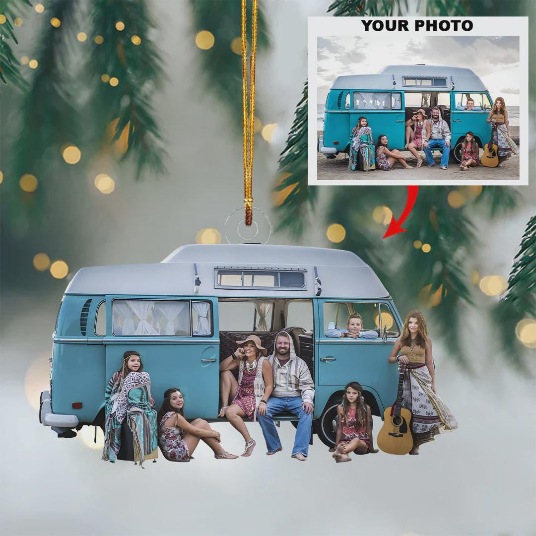 Us And Our Dream Car Personalized Photo Acrylic Ornament, Custom Your Photo Ornament, Christmas Gift For Family Members, Couples, Friends