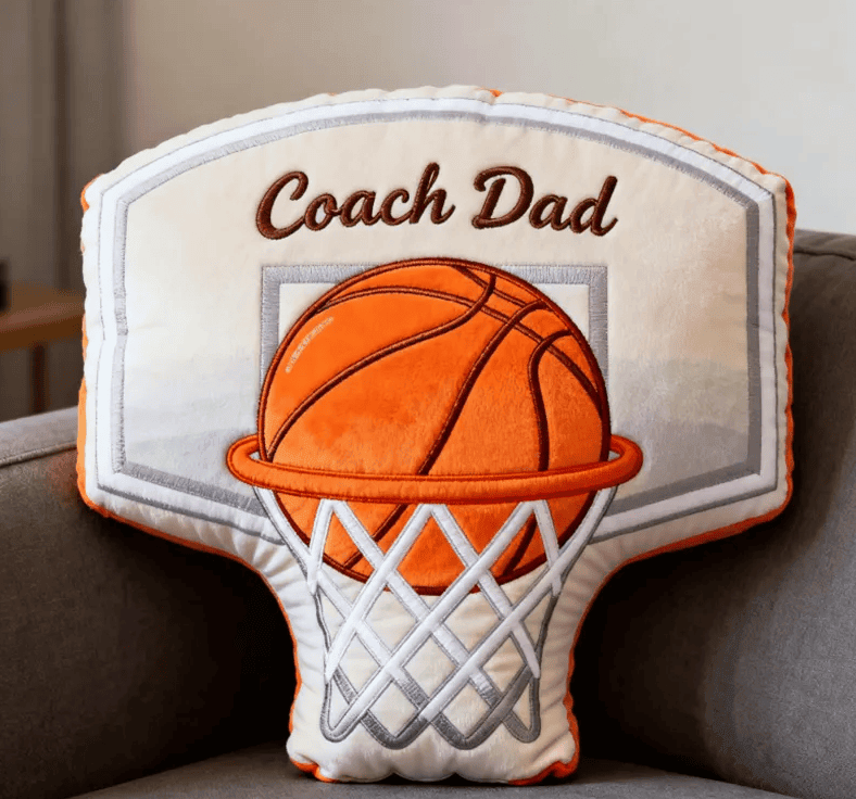 Personalized Graphic 3D Print Basketball Hoop Pillow with Custom Text for Basketball Lovers