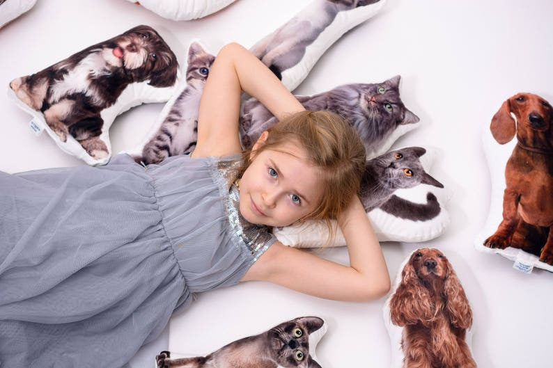 Personalized Decorative Custom Pillow With Your Photo, 3D Photo Pillow, Pet Lover Gift, Cat & Dog Pillow, Gift For Family