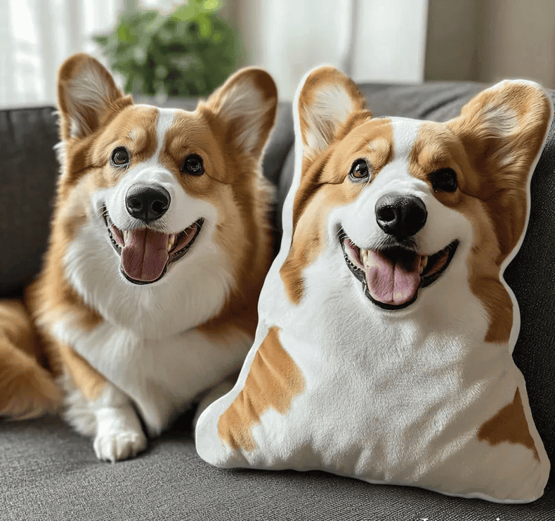 Personalized Pet Shaped Pillow, 3D Photo Pillow, Pet Lover Gift, Dog Pillow, Pet Portrait Pillow, Pet Memorial, Pet Gift, Dog Gift, Cat Gift