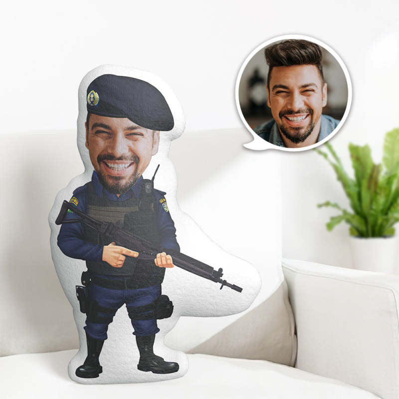 Personalized birthday gifts, My Face Pillow, Custom Photo Pillow, Special Forces Mini Me Pillow