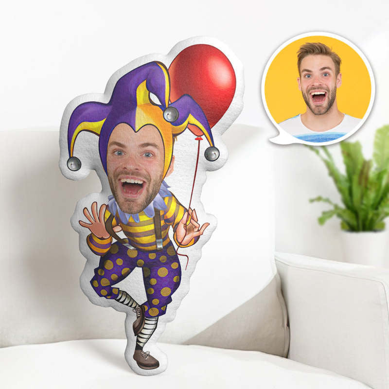 Personalized birthday gifts, My Face Pillow, Custom Photo Pillow, Clown Minime pillow