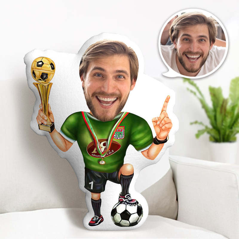 Custom Face Pillow Personalized Face Doll Football Championship Doll Minime Pillow Gifts For Him
