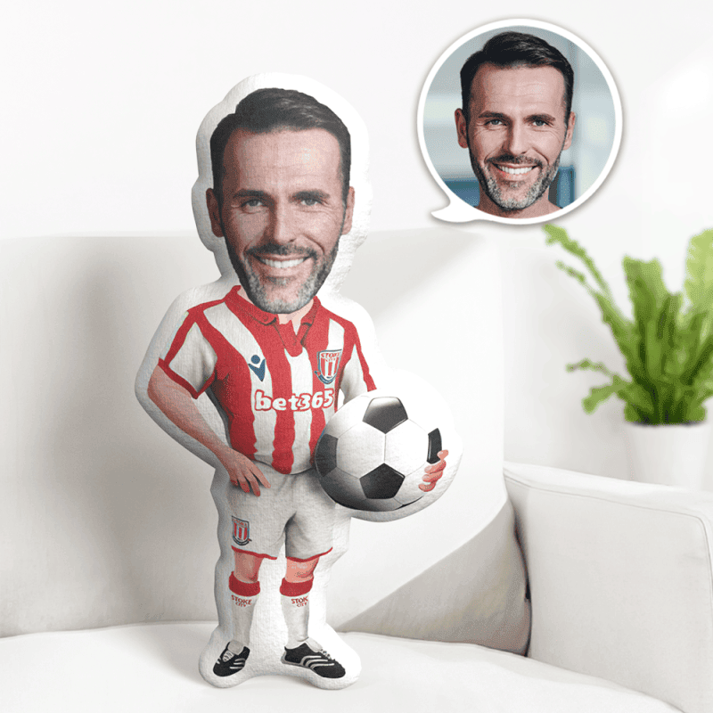 Custom Face Pillow Personalized Face Doll Football Player Doll Minime Pillow Gifts For Him