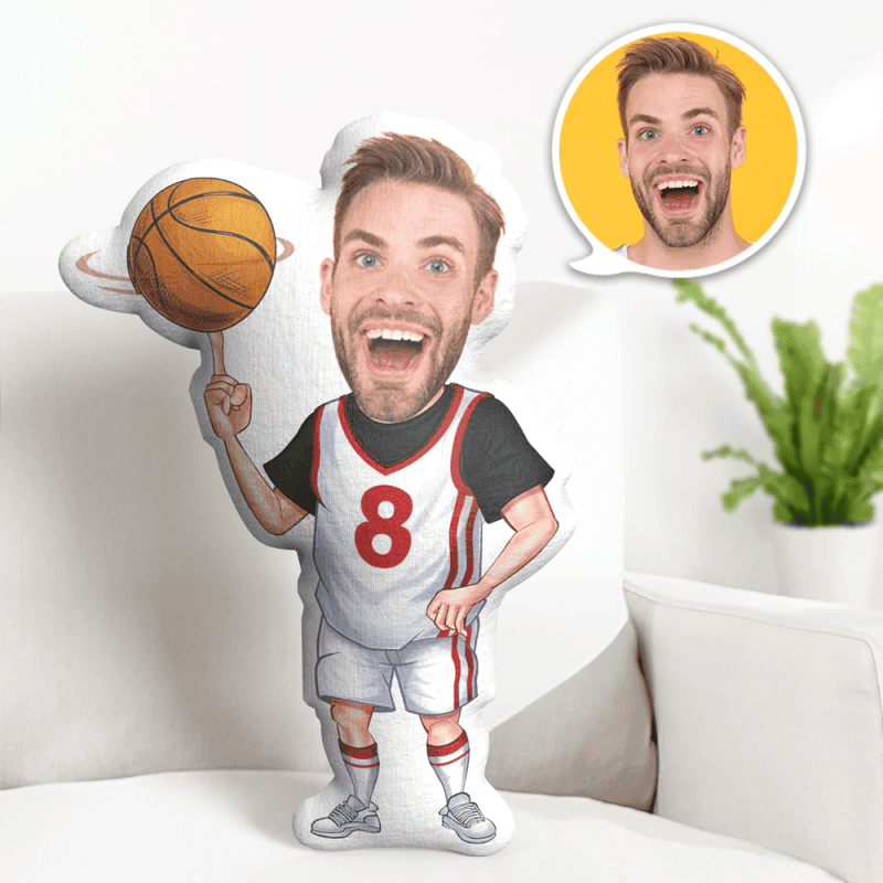 Custom Face Pillow Personalized Face Doll Spinning The Ball Doll Minime Pillow Gifts For Him
