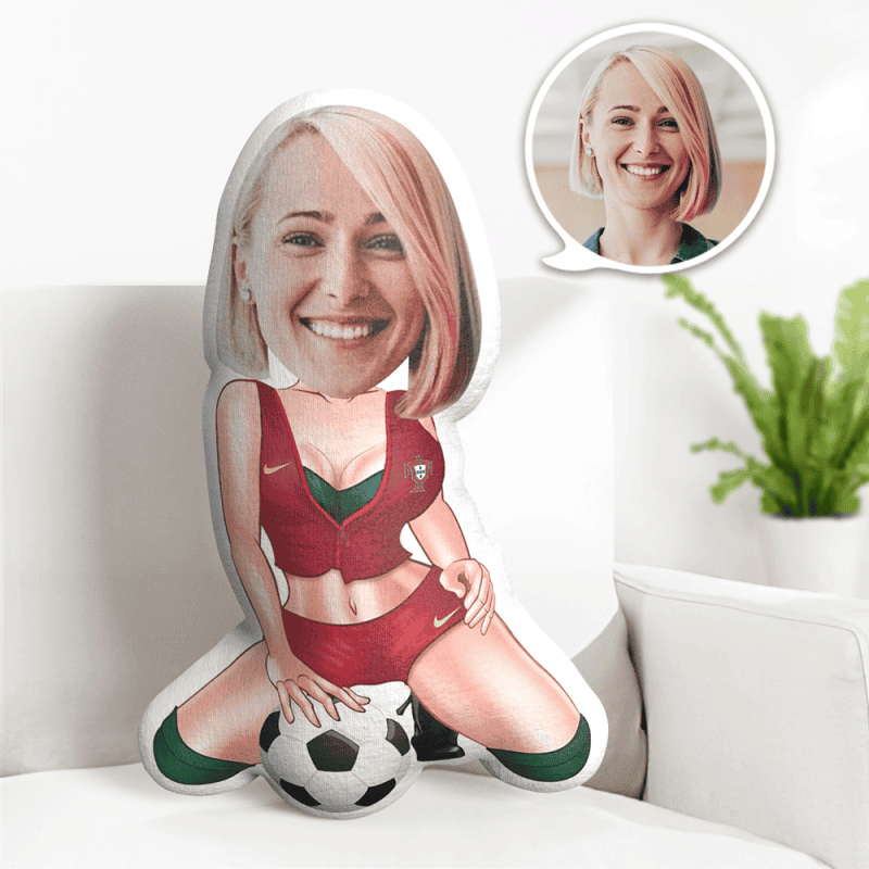 Custom Face Pillow Personalized Face Doll Football Cheerleading Doll Minime Pillow Gifts For You