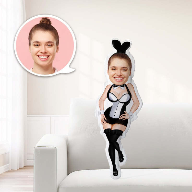 Custom Sexy Cheerleader Toy Personalized Photo Doll My Face on Pillow Unique Personalized Decorative Pillow Gag Gift for Him
