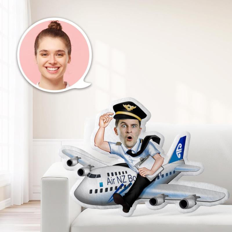 Custom Pilot Toy For Face Dolls, Personalized Photo Of My Face On A Pillow, Unique Personalized Decorative Pillow, A Really Cool Gift.