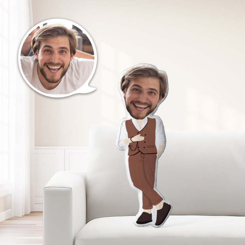 My Face Pillow Custom Pillow Face Body Pillow Personalized Photo Pillow Gift Gentleman Mini Me Pillow