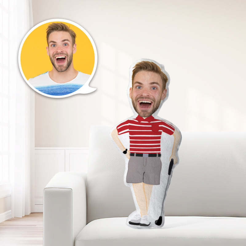 My Face Pillow Custom Pillow Face Body Pillow Personalized Photo Pillow Gift Golfer Mini Me Pillow