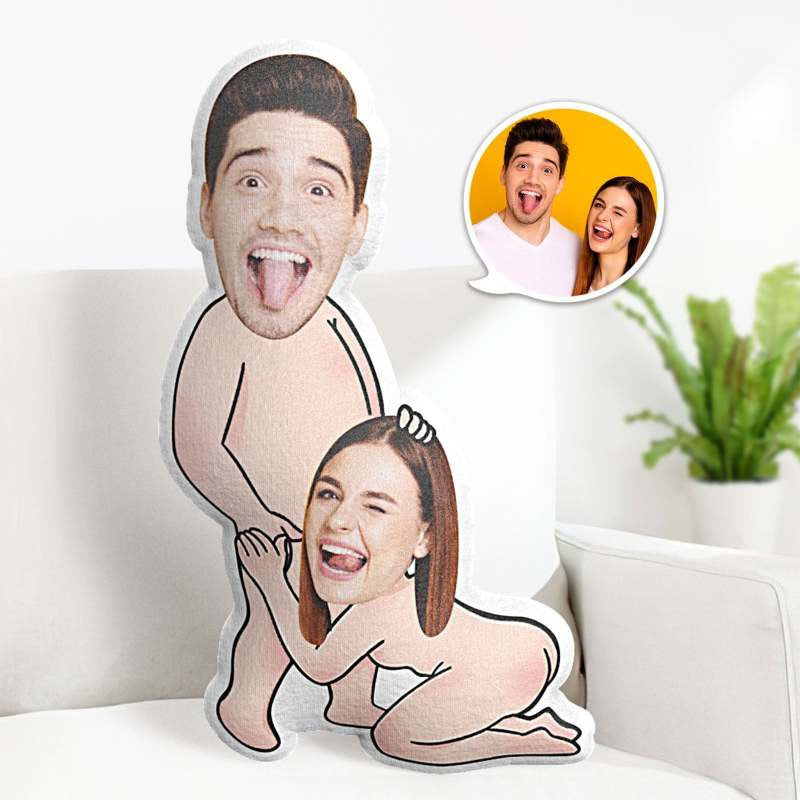 Personalized Couple Pillow, Valentine's Day Gifts, Face Pillow, Kneeling Couple, Pillow For Him & Her