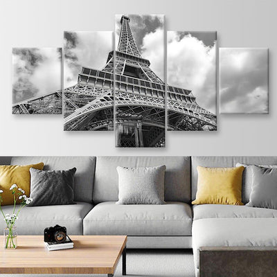 Eiffel Tower Landscape, Multi Canvas Wall Art Ideas, Multi Pieces Canvas Prints, 3Pcs 5Pcs Multi Panel Wall Art