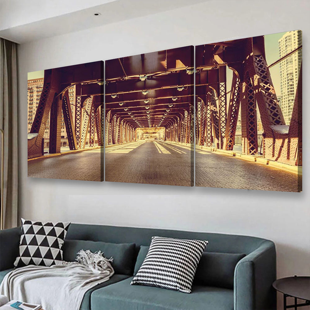 Chicago Landscape, Multi Canvas Wall Art Ideas, Multi Pieces Canvas Prints, 3Pcs 5Pcs Multi Panel Wall Art