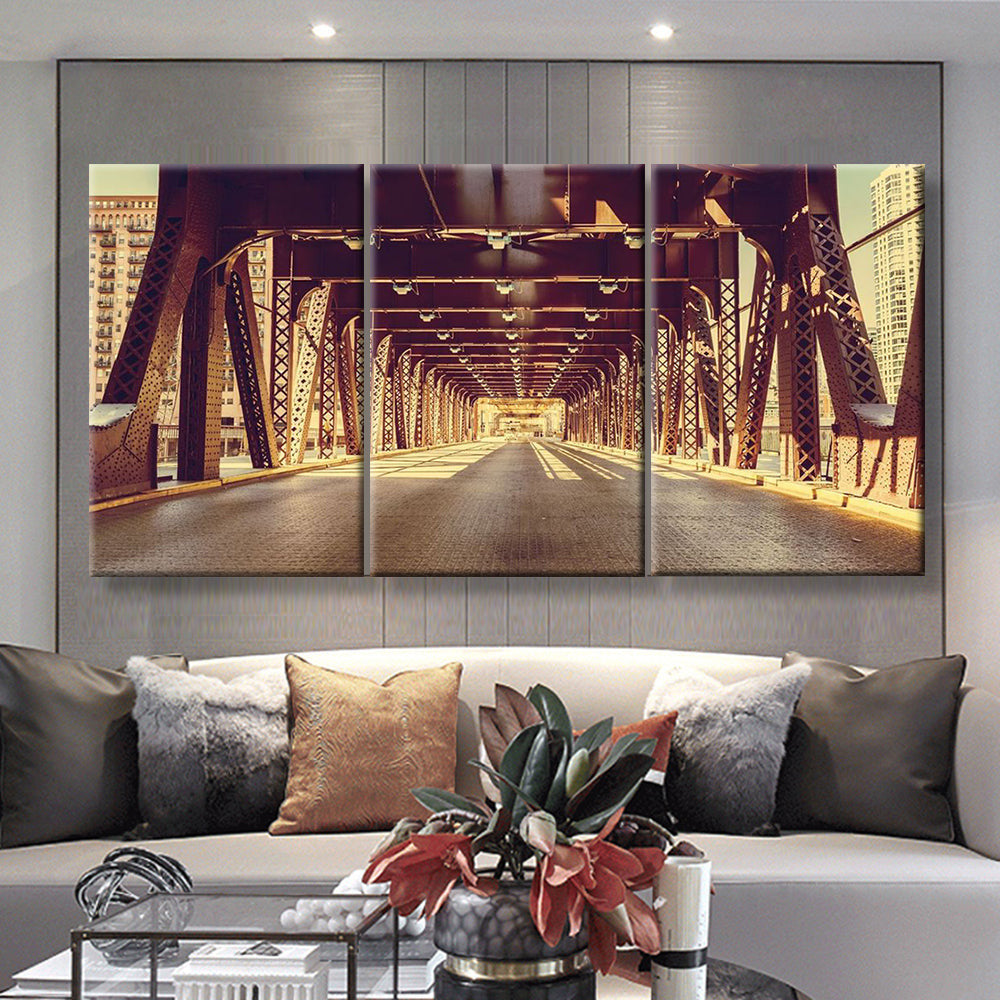 Chicago Landscape, Multi Canvas Wall Art Ideas, Multi Pieces Canvas Prints, 3Pcs 5Pcs Multi Panel Wall Art