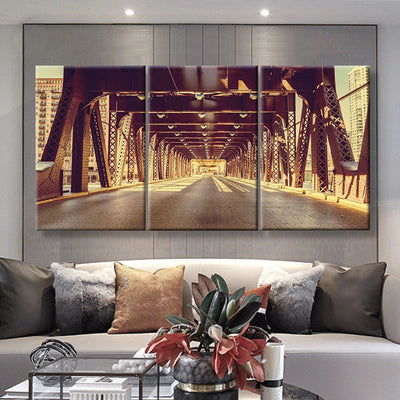 Chicago Landscape, Multi Canvas Wall Art Ideas, Multi Pieces Canvas Prints, 3Pcs 5Pcs Multi Panel Wall Art