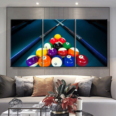 Sports Color Billiards, Multi Canvas Wall Art Ideas, Multi Pieces Canvas Prints, 3Pcs 5Pcs Multi Panel Wall Art