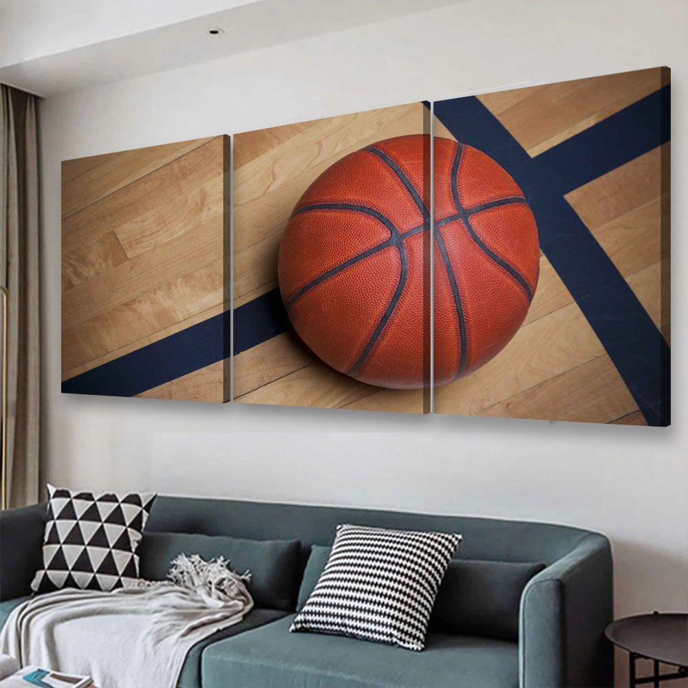 Basketball Ball 5, Multi Canvas Wall Art Ideas, Multi Pieces Canvas Prints, 3Pcs 5Pcs Multi Panel Wall Art