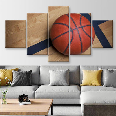 Basketball Ball 5, Multi Canvas Wall Art Ideas, Multi Pieces Canvas Prints, 3Pcs 5Pcs Multi Panel Wall Art