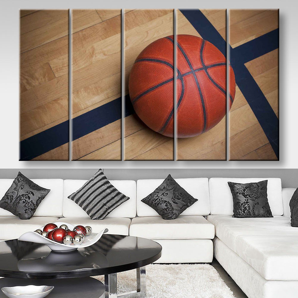 Basketball Ball 5, Multi Canvas Wall Art Ideas, Multi Pieces Canvas Prints, 3Pcs 5Pcs Multi Panel Wall Art