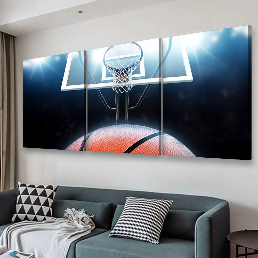 Basketball Ring, Multi Canvas Wall Art Ideas, Multi Pieces Canvas Prints, 3Pcs 5Pcs Multi Panel Wall Art