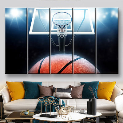 Basketball Ring, Multi Canvas Wall Art Ideas, Multi Pieces Canvas Prints, 3Pcs 5Pcs Multi Panel Wall Art