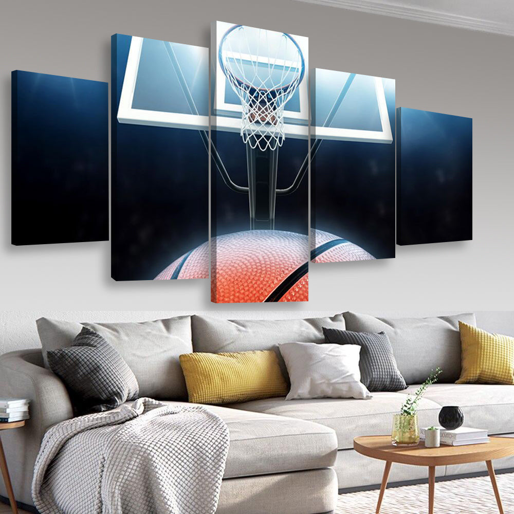 Basketball Ring, Multi Canvas Wall Art Ideas, Multi Pieces Canvas Prints, 3Pcs 5Pcs Multi Panel Wall Art
