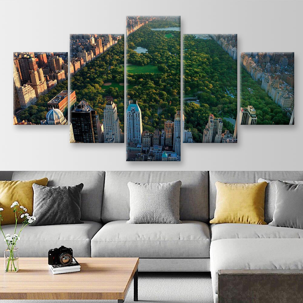 Central Park New York Landscape, Multi Canvas Wall Art Ideas, Multi Pieces Canvas Prints, 3Pcs 5Pcs Multi Panel Wall Art