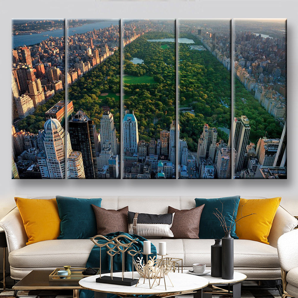 Central Park New York Landscape, Multi Canvas Wall Art Ideas, Multi Pieces Canvas Prints, 3Pcs 5Pcs Multi Panel Wall Art