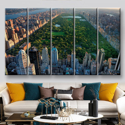 Central Park New York Landscape, Multi Canvas Wall Art Ideas, Multi Pieces Canvas Prints, 3Pcs 5Pcs Multi Panel Wall Art